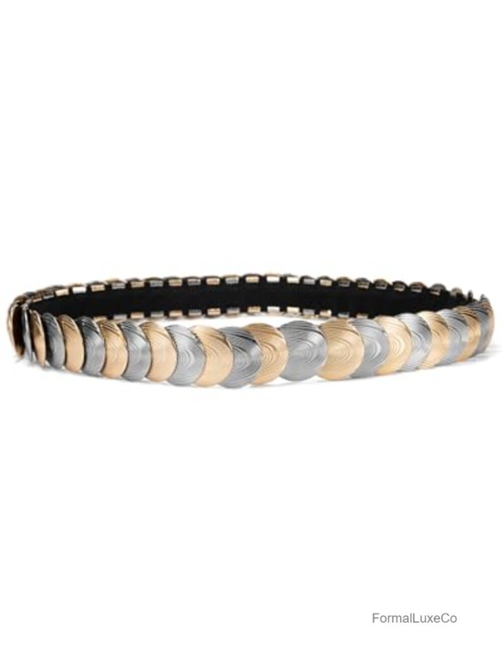 Western Elastic Metal Stretch Belt for Women Dresses Jeans